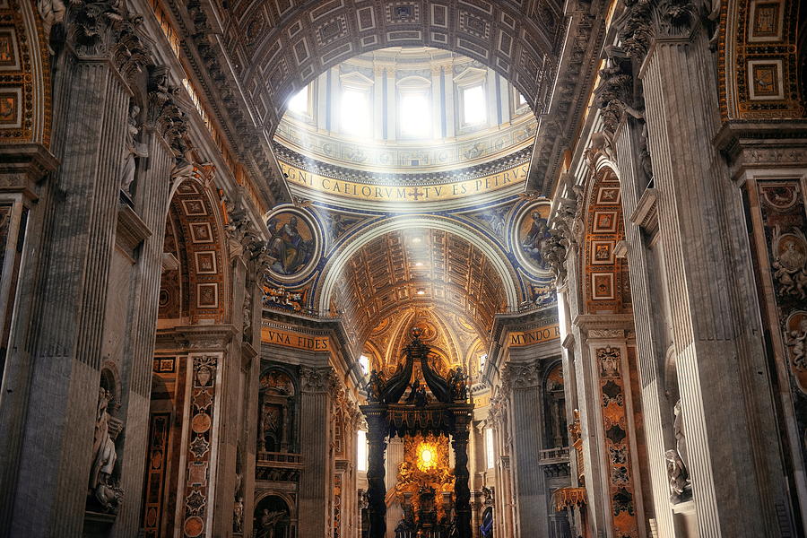 St. Peters Basilica interior #1 Photograph by Songquan Deng