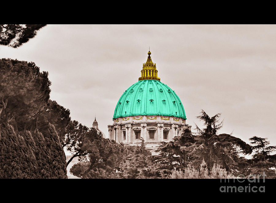 Tree Photograph - St. Peters Basilica by Eric Liller
