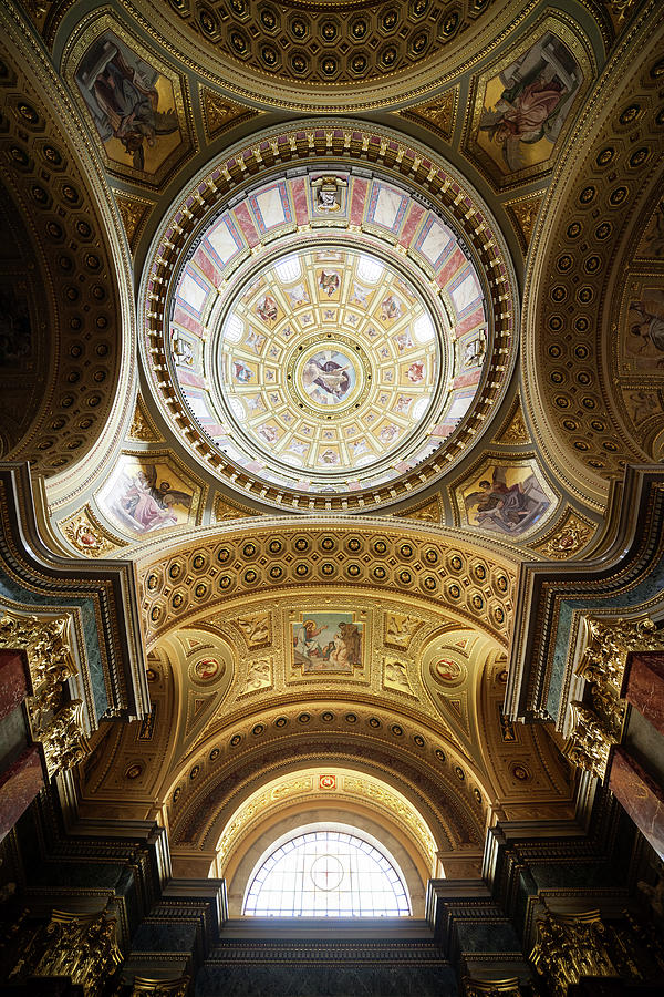 St. Stephens Basilica Interior in Budapest #1 Photograph by Artur Bogacki