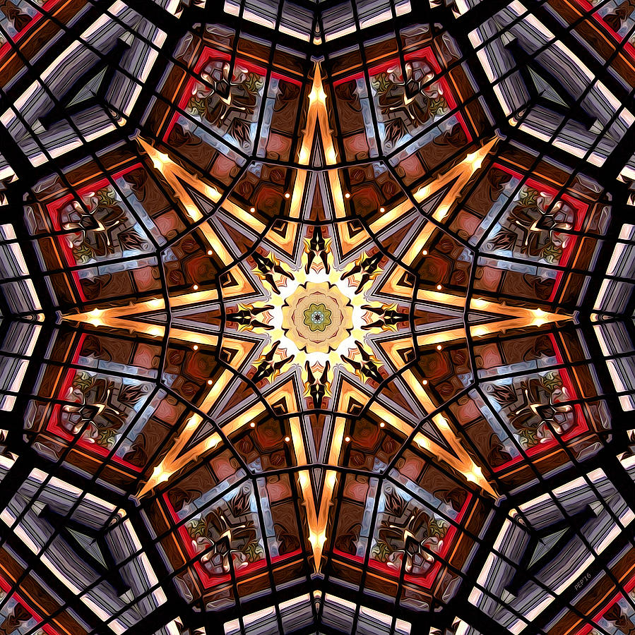 Stained Glass Abstract #1 Digital Art by Phil Perkins