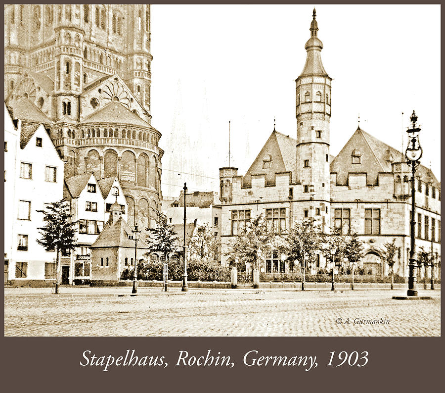 Stapelhaus, Rochin, Germany, 1903, Vintage Photograph #1 Photograph by A Macarthur Gurmankin