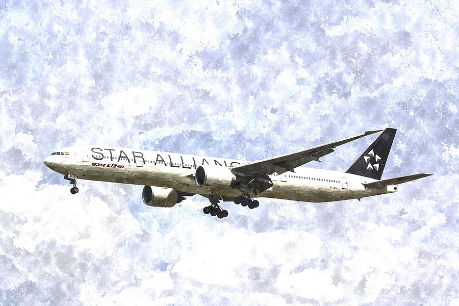 Star Alliance Boeing 777 Art #2 Photograph by David Pyatt