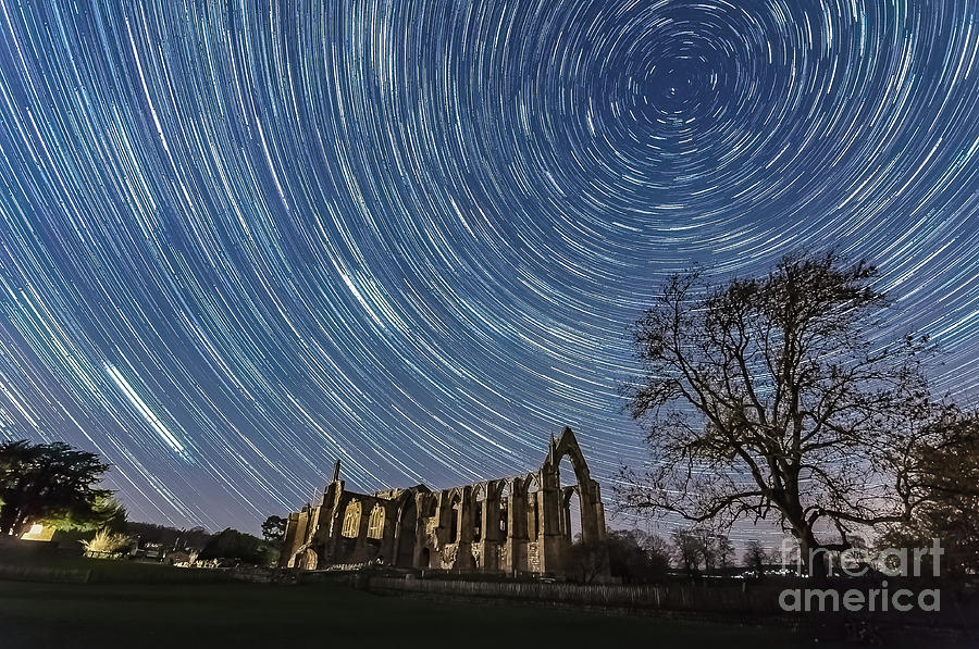 Star Trails In Bolton Abbey Photograph