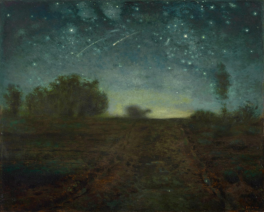 Starry Night #2 Painting by Jean Francois Millet