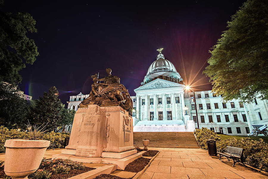 state of mississippi state capitol building in Jackson downtown #1 Photograph by Alex Grichenko