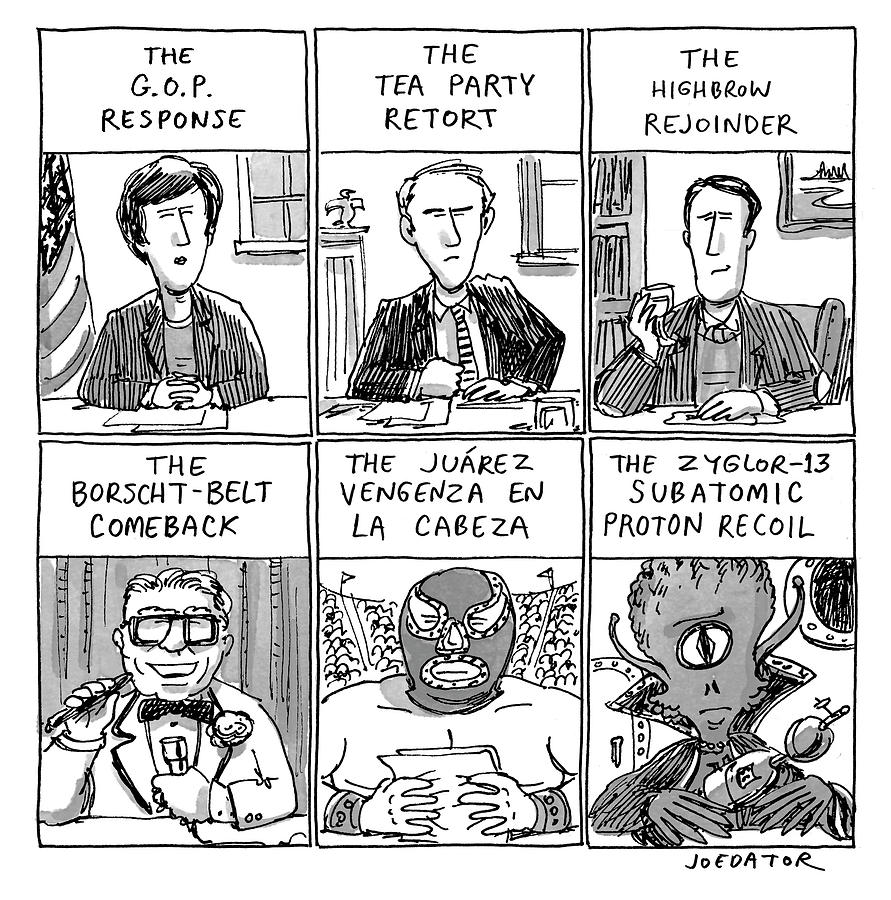 State of the Union Responses Drawing by Joe Dator
