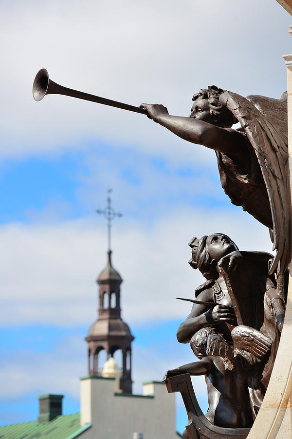 Statue In Quebec City Photograph