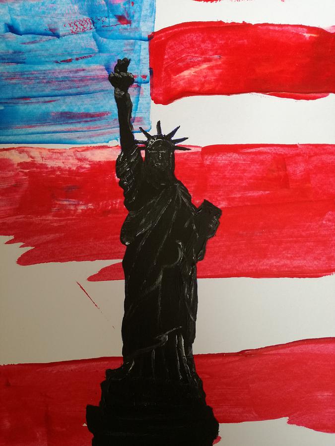 Statue of Liberty Painting by Louise Cairns - Fine Art America