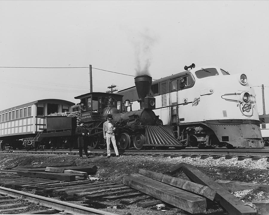 Steam and Diesel Locomotives at Chicago Shops - 1948 #1 Photograph by Chicago and North Western Historical Society