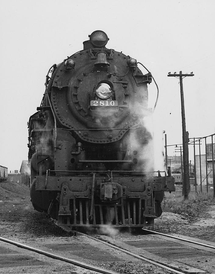 Steam Engines Photograph - Steam Engine 2810 at Servicing Track - 1950 #1 by Chicago and North Western Historical Society