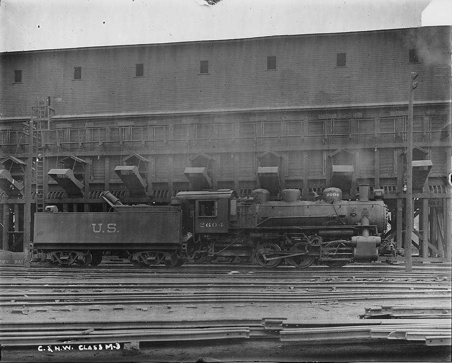 Steam Engine at Coal Dock in Chicago - 1919 #2 Photograph by Chicago and North Western Historical Society