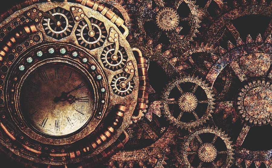 Steampunk Clock And Gears Photograph by Mountain Dreams - Fine Art America