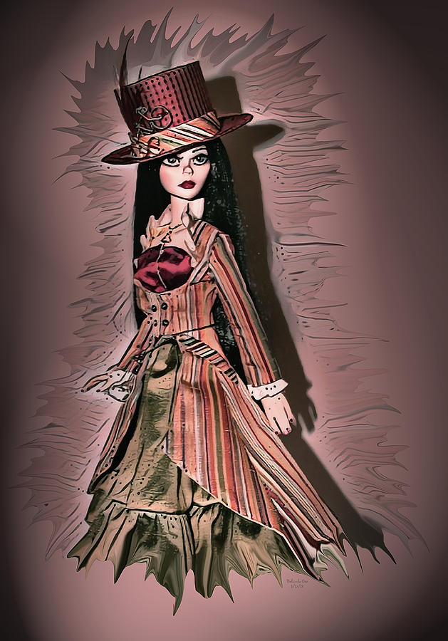Steampunk Doll Painting Digital Art by Artful Oasis