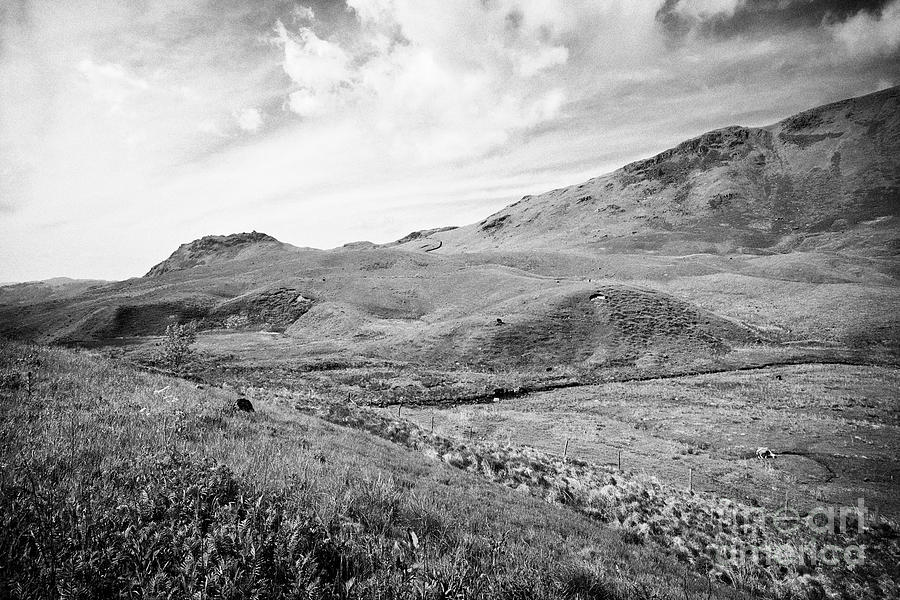 Steel Fell Fields And Hills Dunmail Raise In The Lake District Cumbria ...