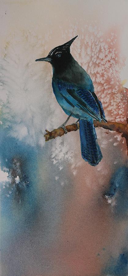 Stellers Jay #1 Painting by Ruth Kamenev