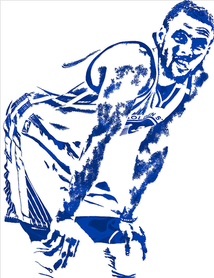 Stephen Curry Golden State Warriors Watercolor Strokes Pixel Art 20 T-Shirt  by Joe Hamilton - Pixels