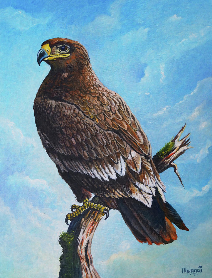 Steppe-Eagle #1 Painting by Anthony Mwangi