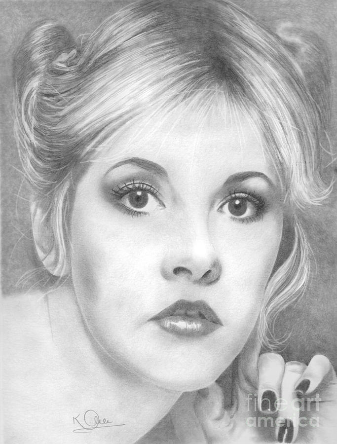Stevie Nicks Drawing by Karen Townsend.