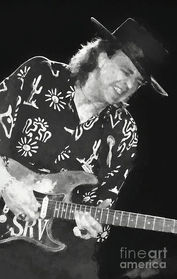 Stevie Ray Vaughan Painting - Stevie Ray Vaughan Painting #2 by Concert Photos
