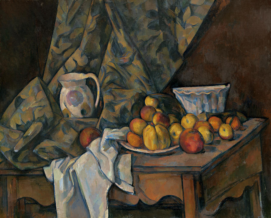 Still Life with Apples and Peaches #1 Painting by Paul Cezanne