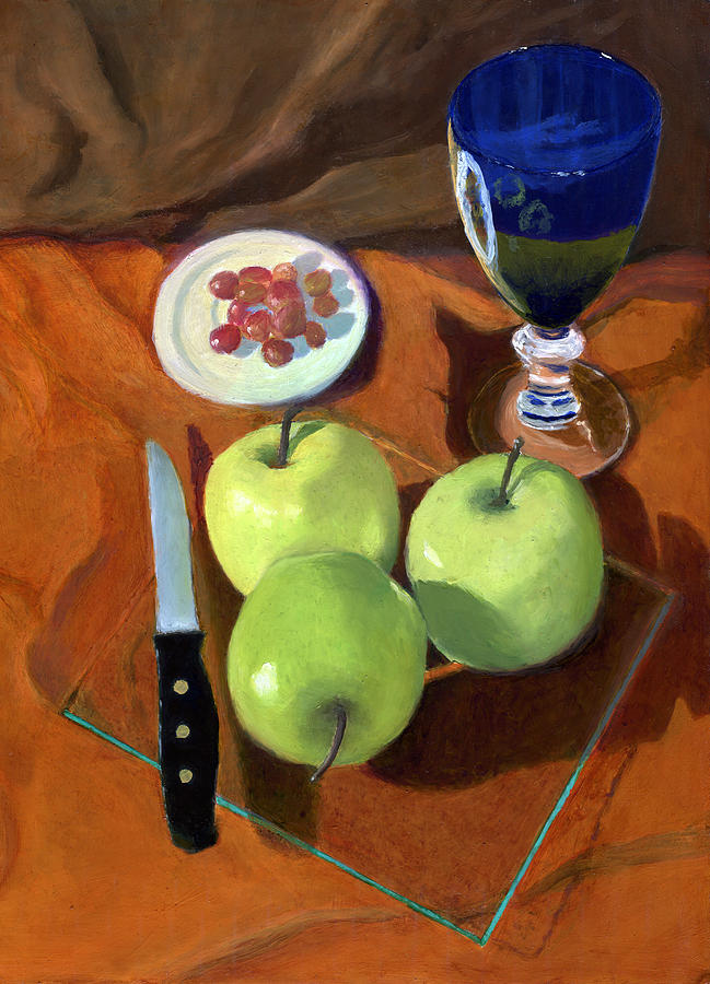 Still Life with Apples #1 Painting by Karyn Robinson