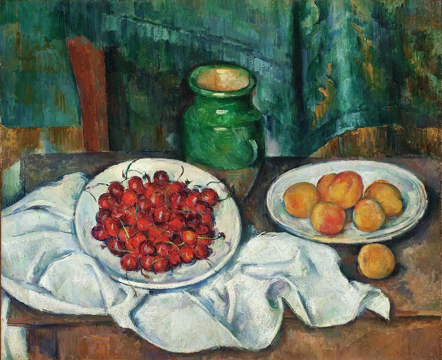  Still Life with Cherries and Peaches #1 Painting by Paul Cezanne