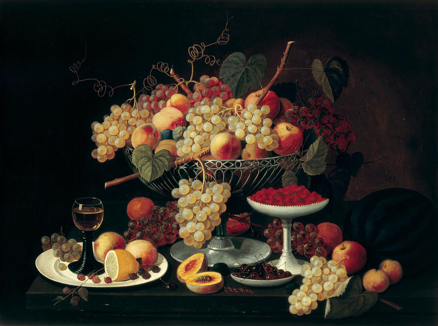 Still Life With Fruit #1 Painting by Celestial Images