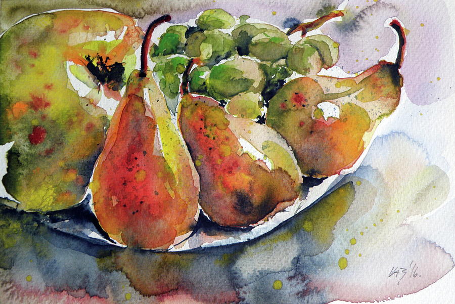 Still Life Painting - Still life with fruits #2 by Kovacs Anna Brigitta