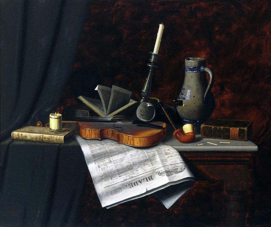 Still Life with the Toledo Blade #1 Painting by William Harnett