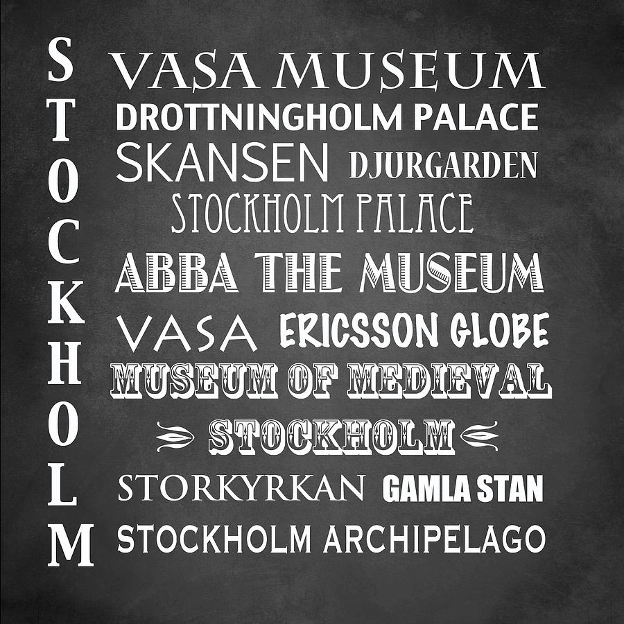 Stockholm Famous Landmarks #1 Digital Art by Patricia Lintner