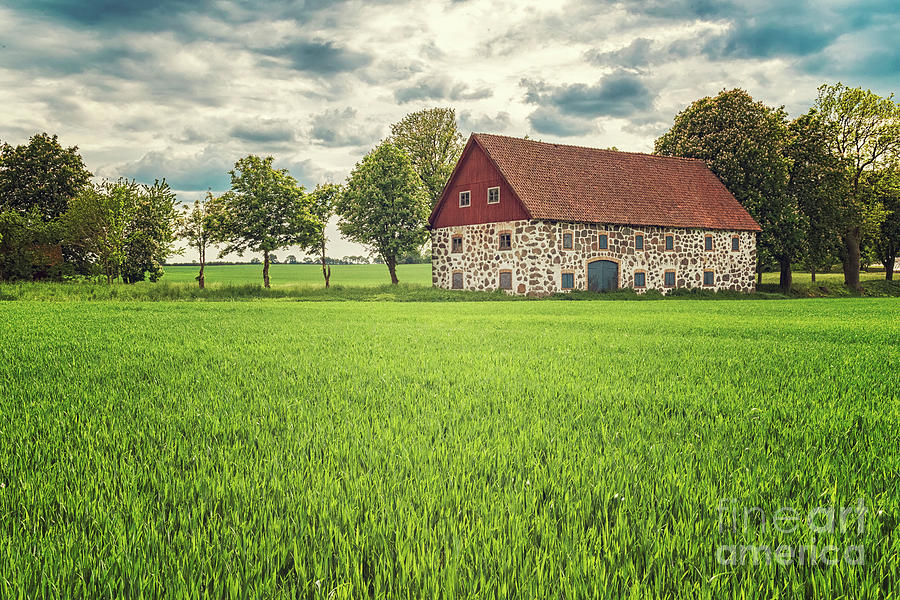 Stone Barn in Sweden #1 Photograph by Antony McAulay