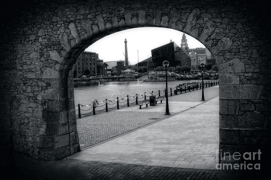 Stone Gable and arch entrance to Salthouse Dock, Liverpool, Mers #1 Photograph by Doc Braham