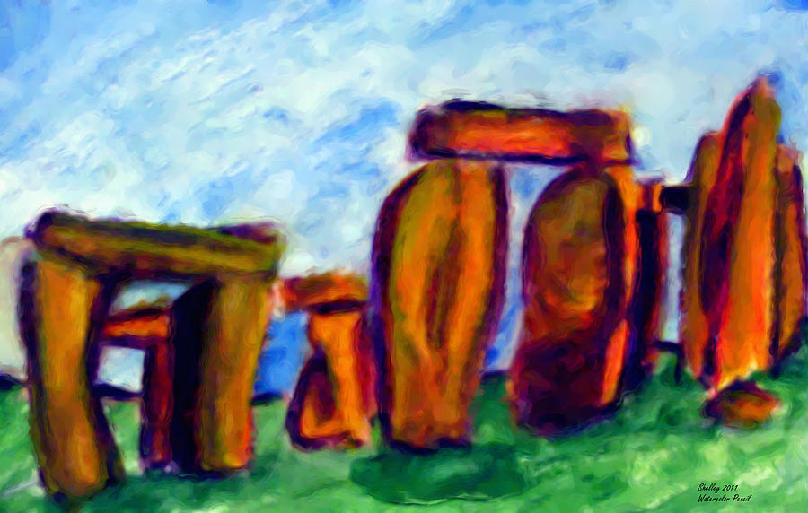 Stonehenge #1 Painting by Shelley Bain