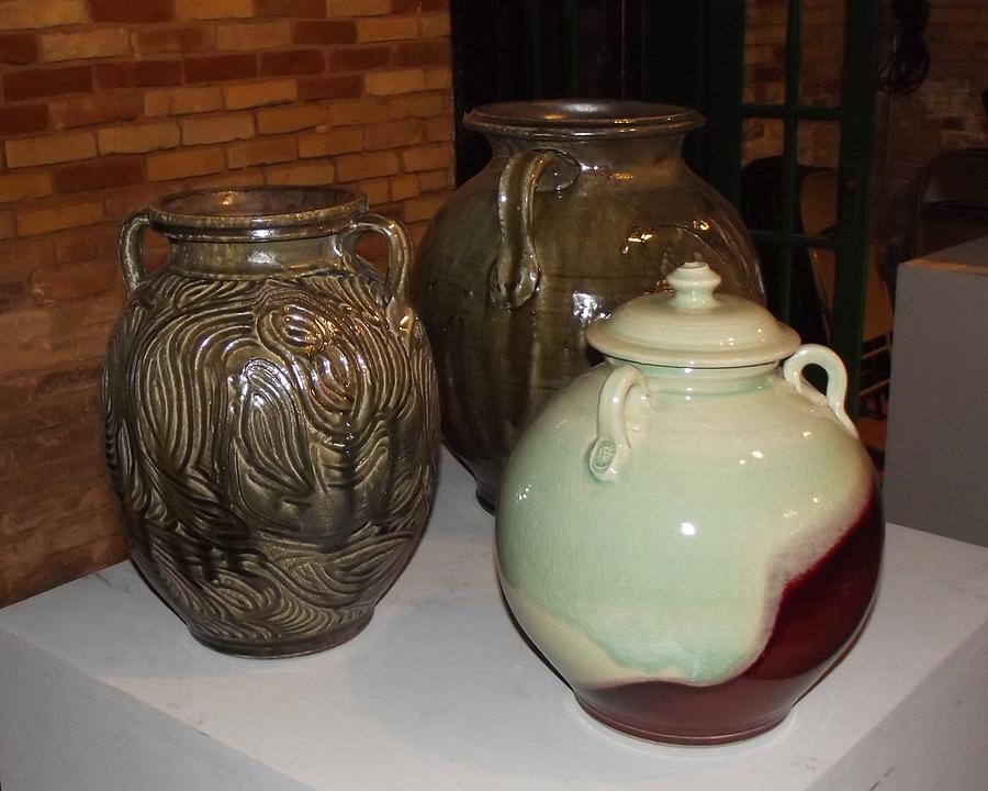 Stoneware Jars #1 Ceramic Art by Stephen Hawks