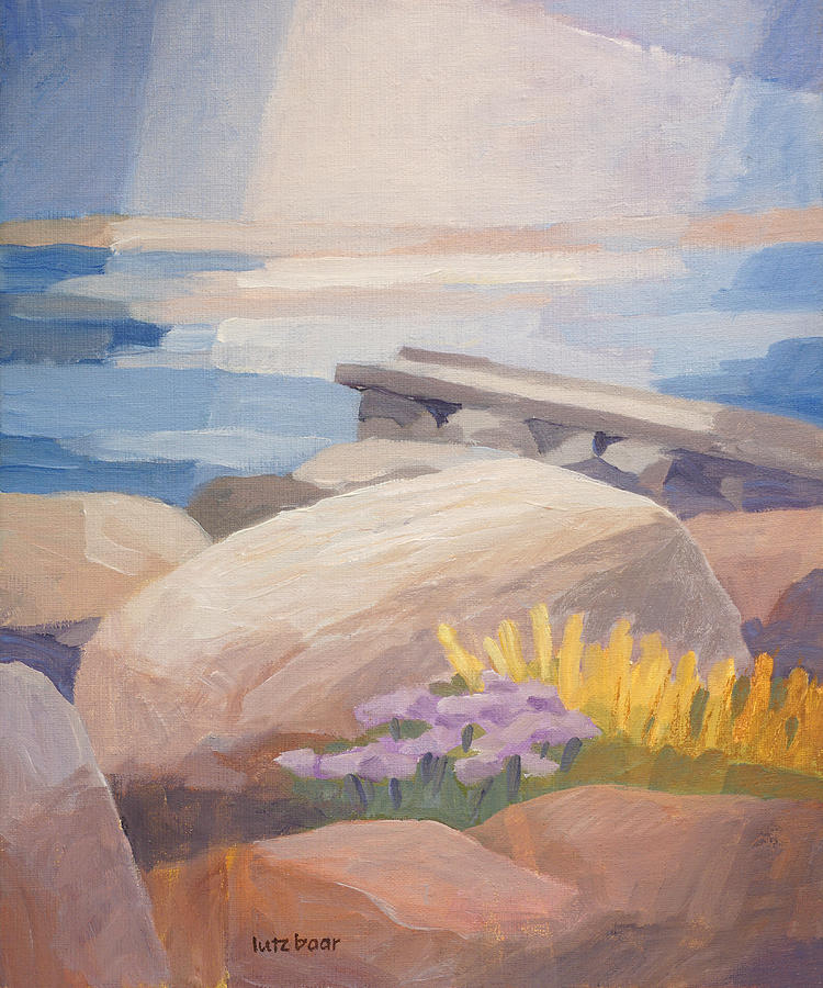 Stony Coast #1 Painting by Lutz Baar