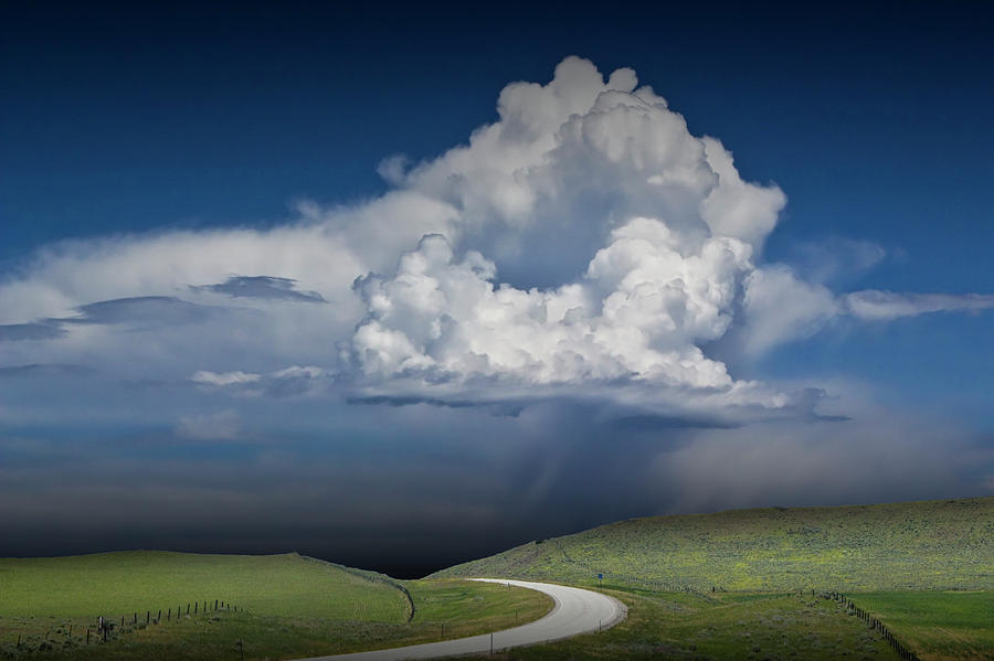 Storm Brewing up the Road #1 Photograph by Randall Nyhof