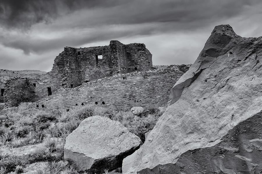 Storm Clouds Over Chaco Ruins Photograph by Alan Vance Ley