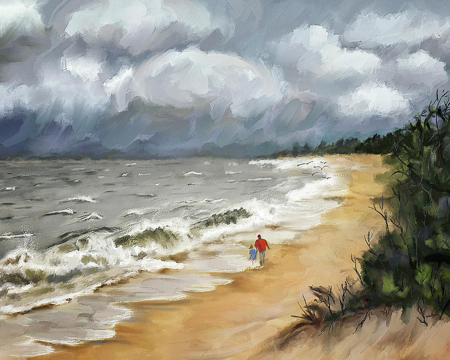 Storms Coming #1 Digital Art by Peggy Kahan