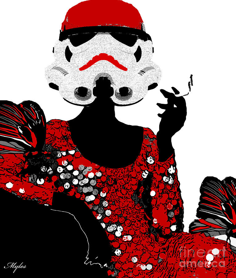 Stormtrooper Diva #1 Painting by Saundra Myles