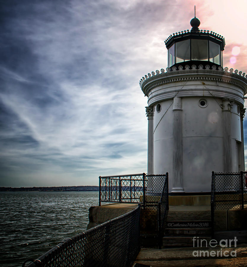 Lighthouse Photograph - Stormy Brilliance #1 by Catherine Melvin