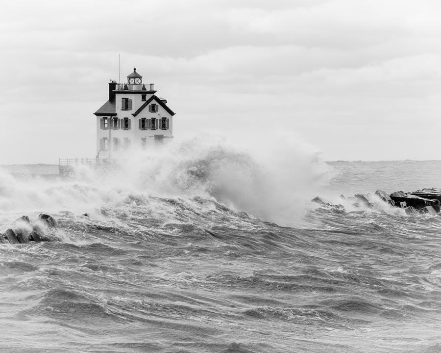 Stormy Lorain Ohio Harbor #1 Photograph by Jack R Perry