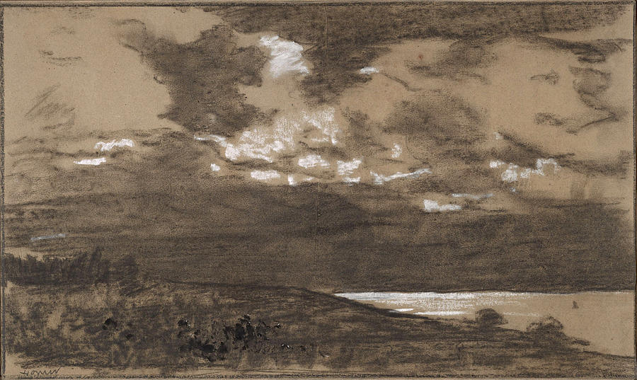 Stormy Sky Drawing by Winslow Homer