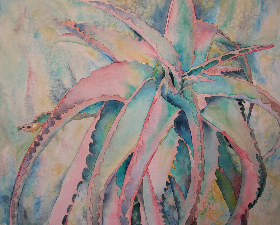 Cactus Painting - Strange Beauty by Theresa Higby