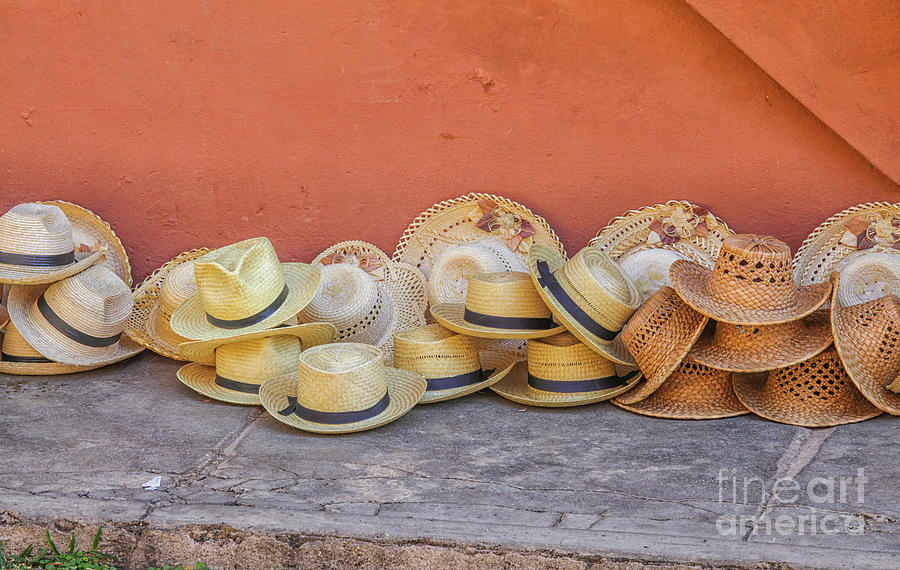 Summer Photograph - Straw hats by Patricia Hofmeester