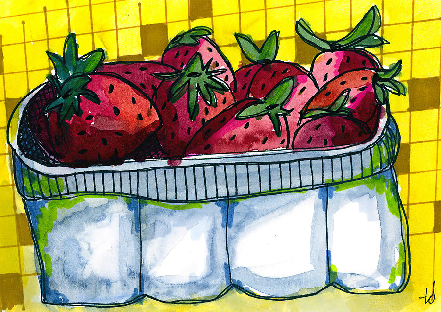 Strawberries #2 Painting by Tonya Doughty