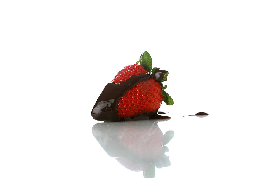 Strawberry And Chocolate Photograph
