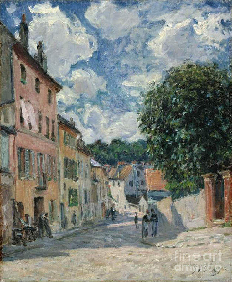 Street at Louveciennes #1 Painting by MotionAge Designs
