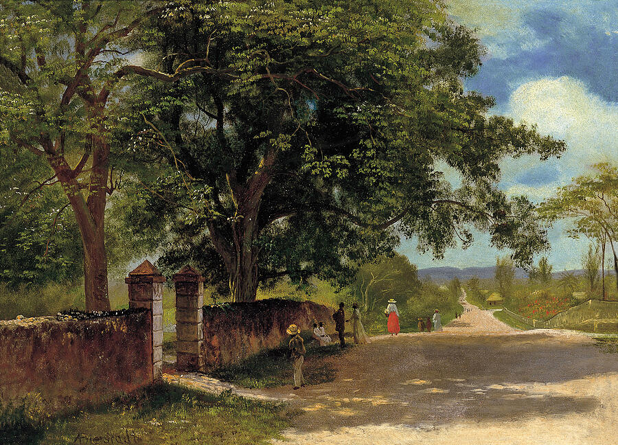 Street in Nassau #5 Painting by Albert Bierstadt