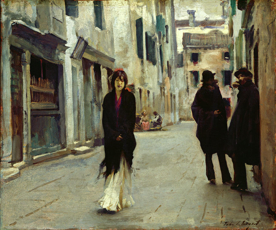 Street in Venice #1 Painting by John Singer Sargent