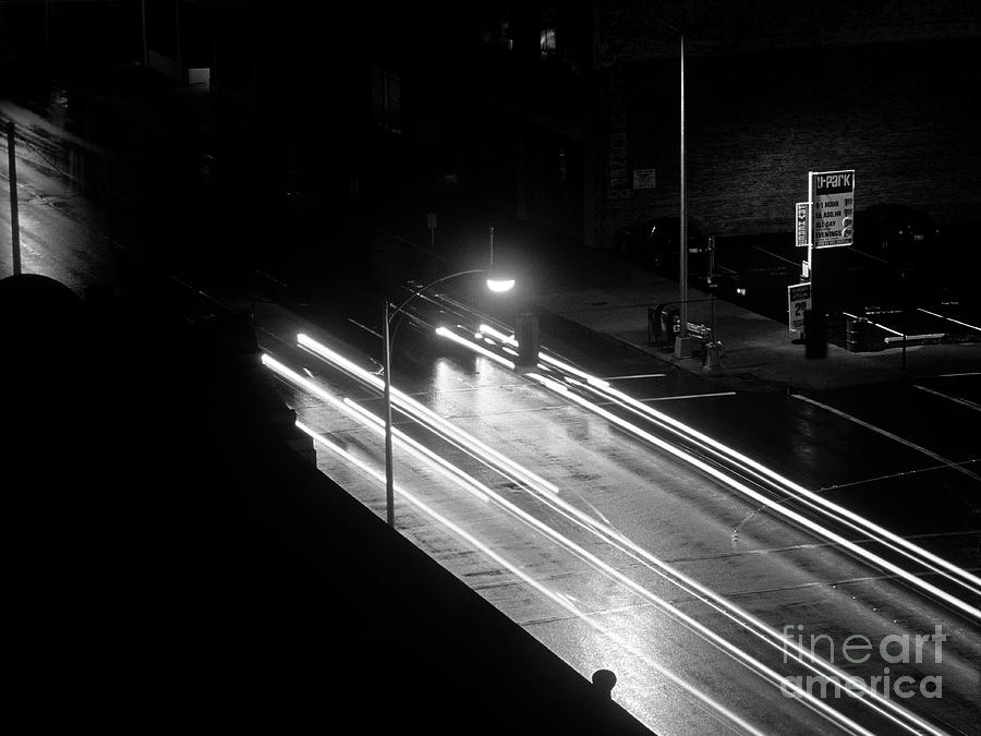 Street Scene Car Lights #1 Photograph by Jim Corwin